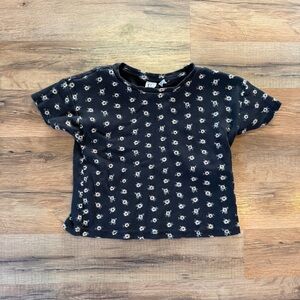 GAP Black and White Floral Kids Tee